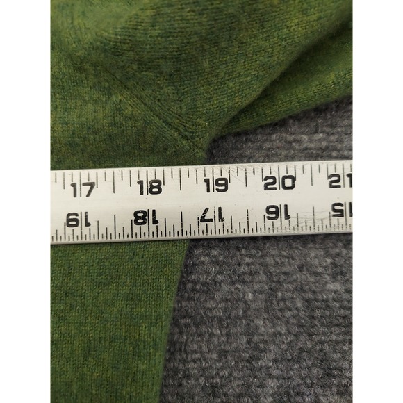 Old Navy Cashmere Sweater Womens Large Green Balloon Sleeve Scoop Neck Soft - Picture 8 of 9